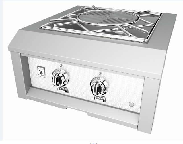 Hestan 24” Built-In Power Burner, NG, Color