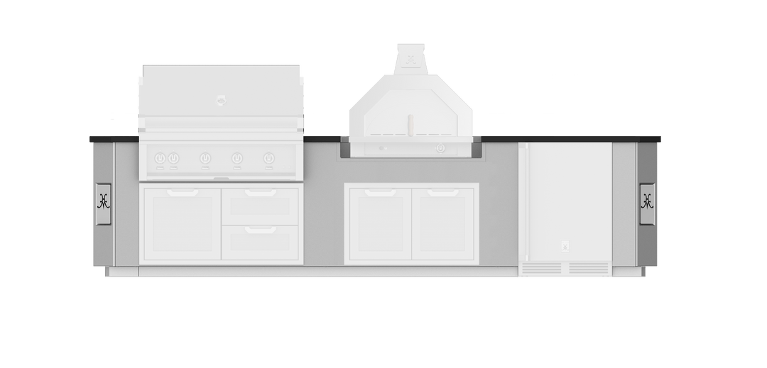 Hestan Outdoor Living Suite w/Campania Pizza Oven, No Countertop,12 ft