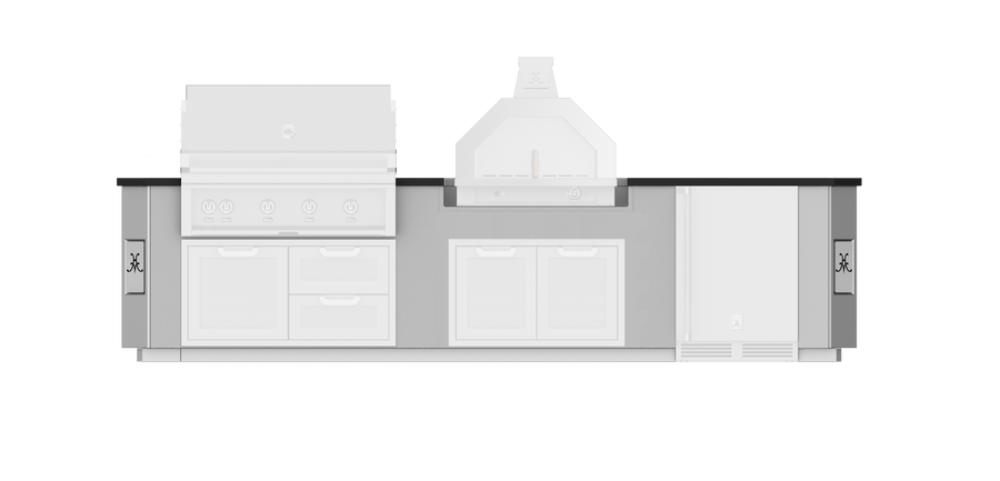 Hestan Outdoor Living Suite w/Campania Pizza Oven, No Countertop,12 ft