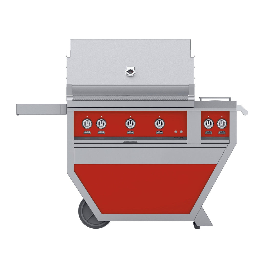 Hestan 36” Grill & Deluxe Cart, 2 Trellis Burner & 1 Sear Burner w/Rotisserie, LP, Color