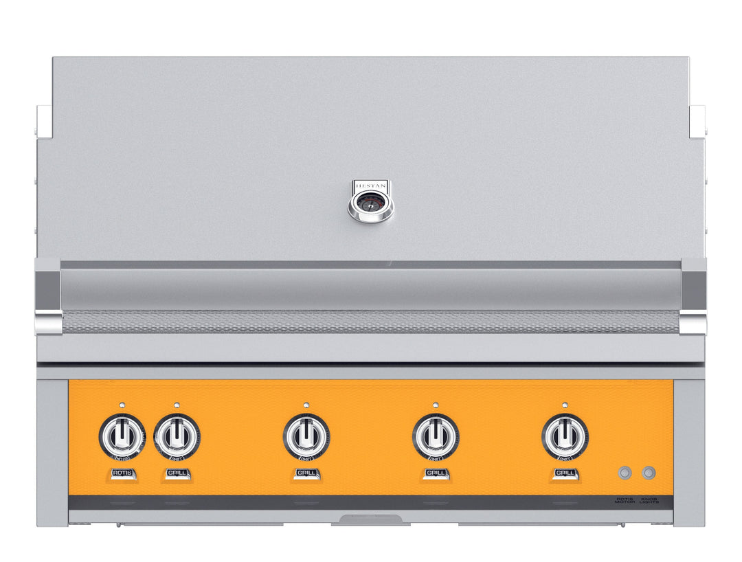 Hestan 30” Built-In Grill, 1 Trellis Burner & 1 Sear Burner w/Rotisserie, NG, Color