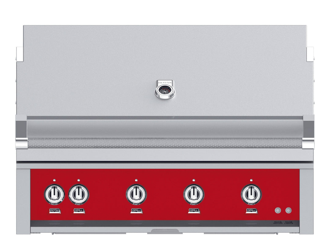 Hestan 30” Built-In Grill, 1 Trellis Burner & 1 Sear Burner w/Rotisserie, NG, Color