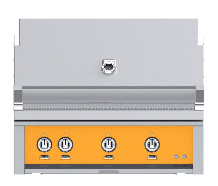 Hestan 30” Built-In Grill, 1 Trellis Burner & 1 Sear Burner w/Rotisserie, LP