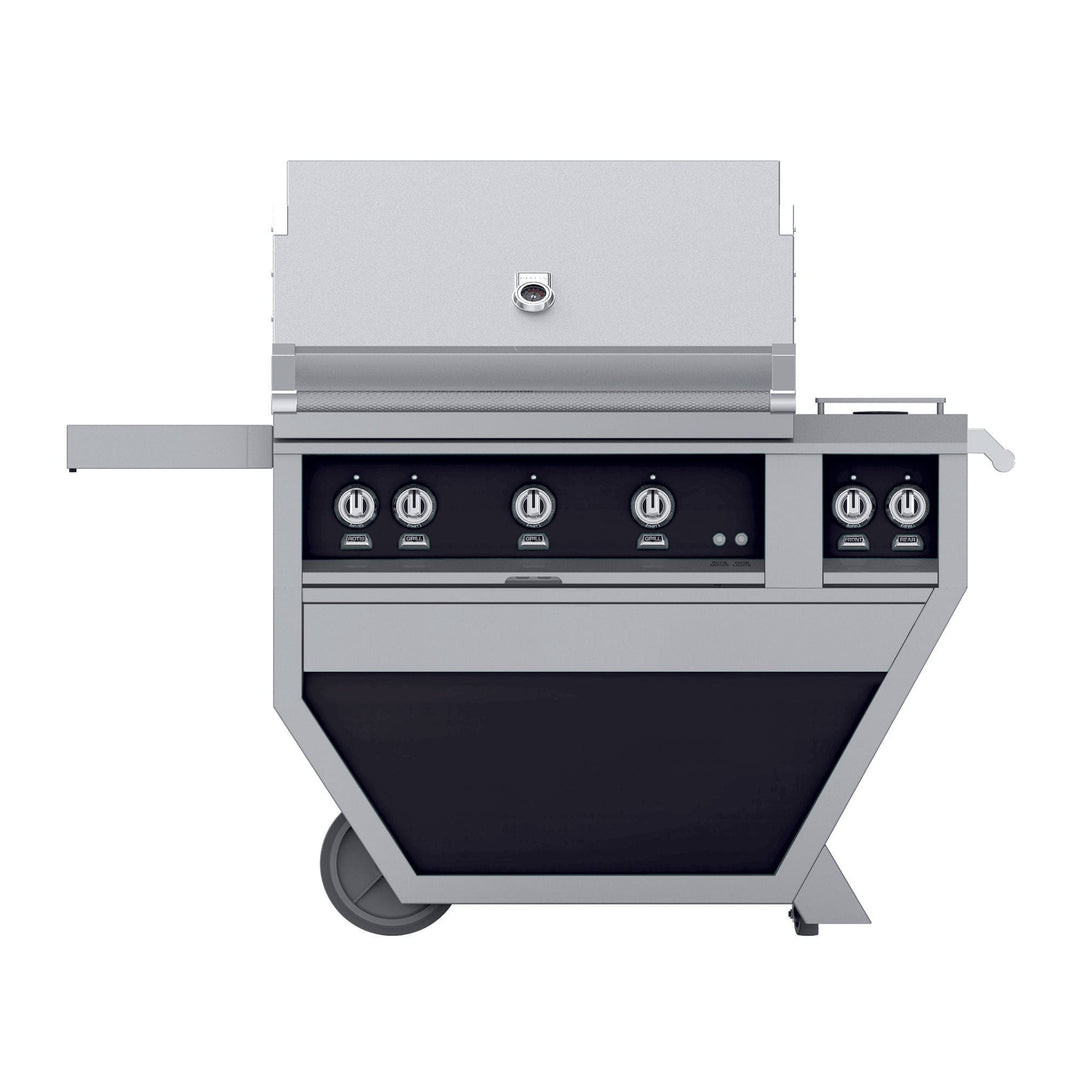 Hestan 36” Grill & Deluxe Cart, 2 Trellis Burner & 1 Sear Burner w/Rotisserie, NG, Color