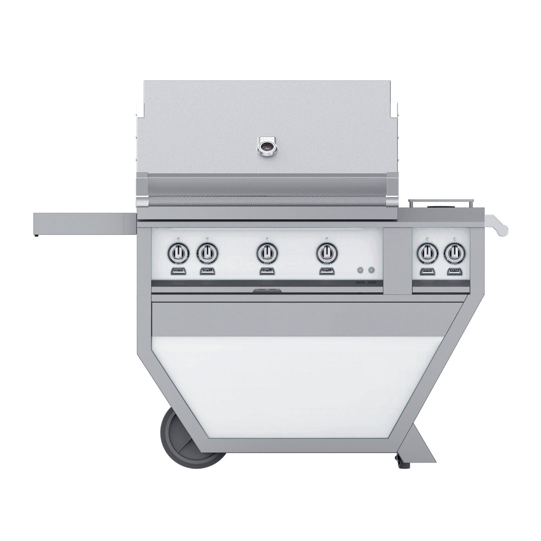 Hestan 36” Grill & Deluxe Cart, 2 Trellis Burner & 1 Sear Burner w/Rotisserie, NG, Color