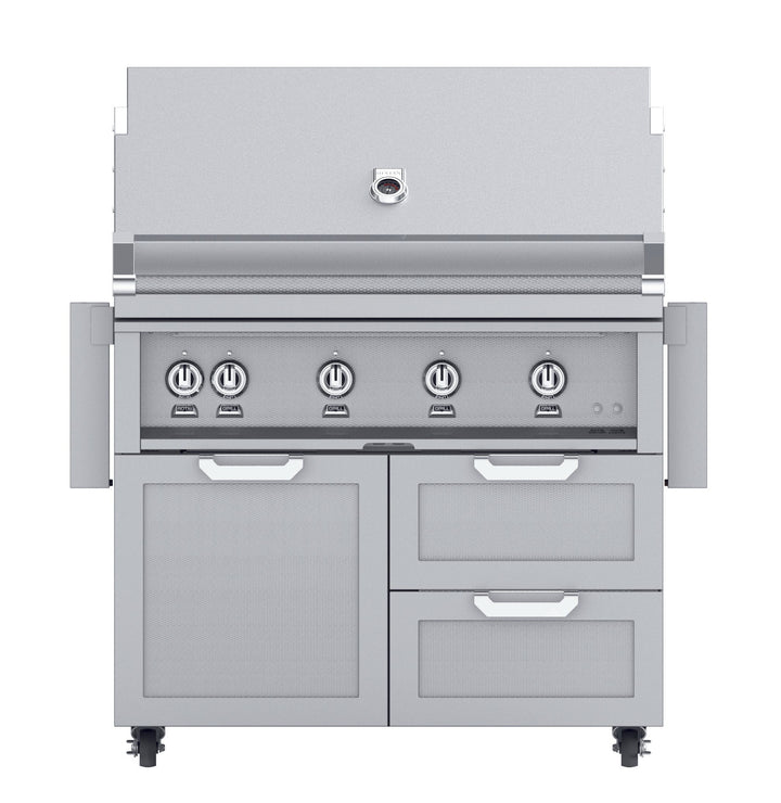 Hestan 42” Single Door & Double Drawer Grill Cart, Color
