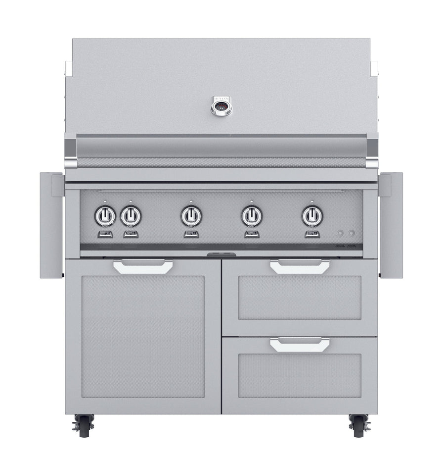 Hestan 42” Single Door & Double Drawer Grill Cart, Color