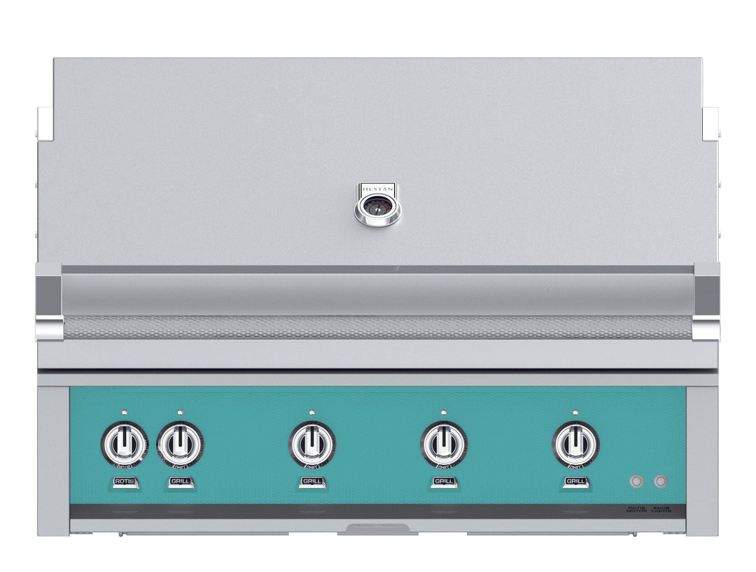 Hestan 30” Built-In Grill, 1 Trellis Burner & 1 Sear Burner w/Rotisserie, NG, Color