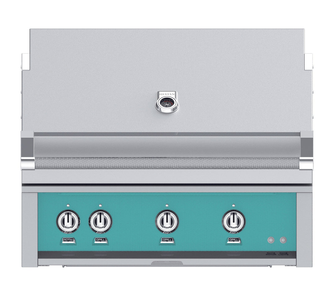 Hestan 30” Built-In Grill, 1 Trellis Burner & 1 Sear Burner w/Rotisserie, LP