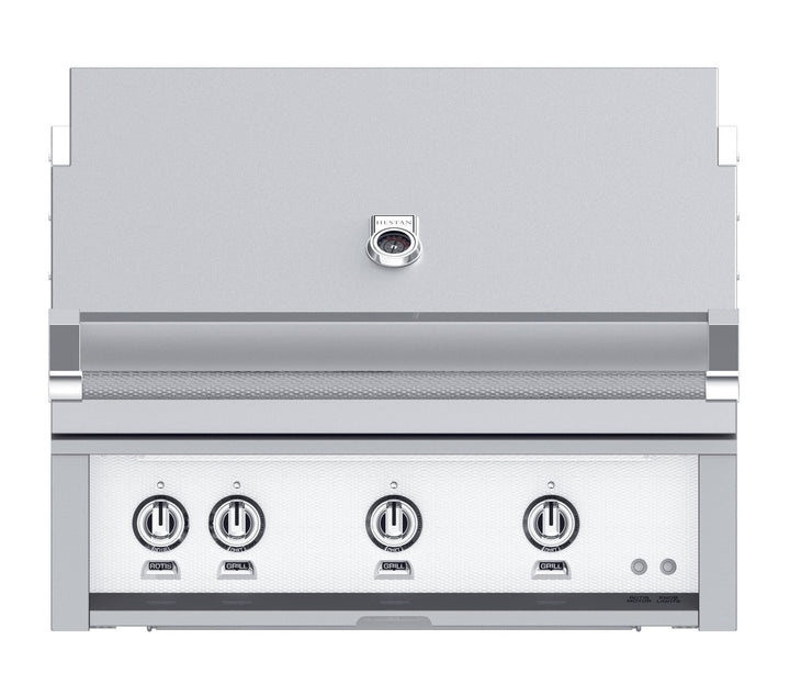Hestan 36” Built-In Grill, 2 Trellis Burner & 1 Sear Burner w/Rotisserie, NG, Color