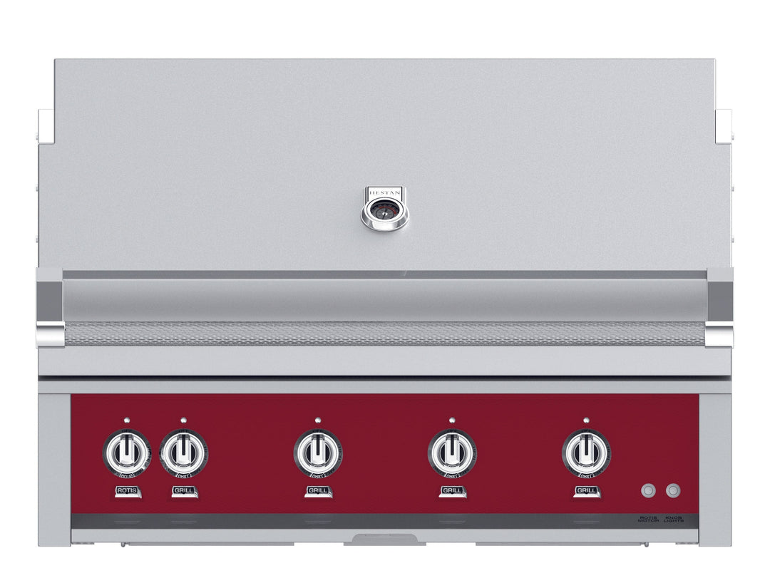 Hestan 30” Built-In Grill, 1 Trellis Burner & 1 Sear Burner w/Rotisserie, NG, Color