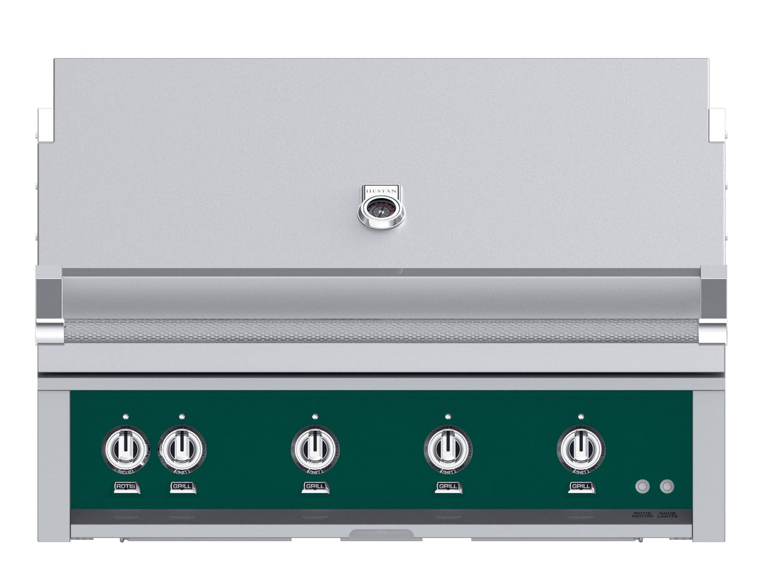 Hestan 30” Built-In Grill, 1 Trellis Burner & 1 Sear Burner w/Rotisserie, NG, Color