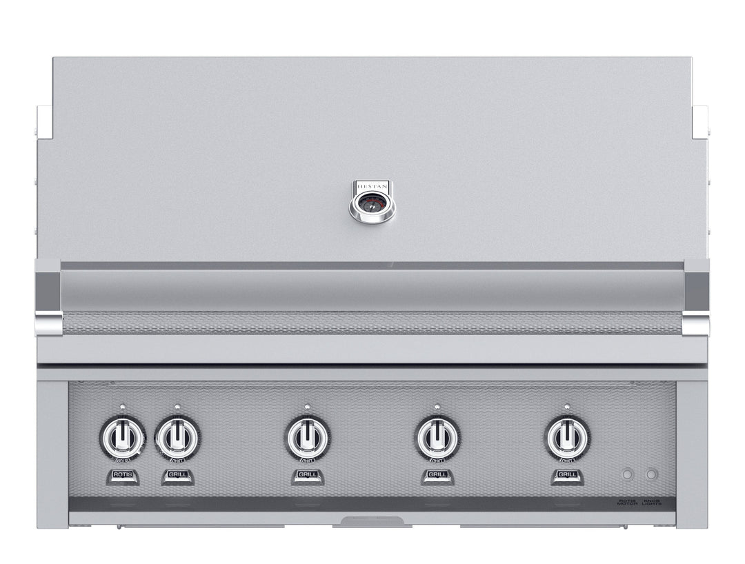 Hestan 30” Built-In Grill, 1 Trellis Burner & 1 Sear Burner w/Rotisserie, NG, Color