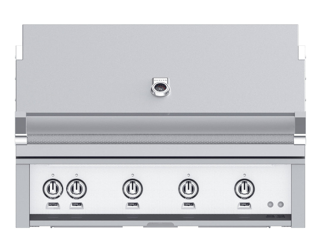 Hestan 30” Built-In Grill, 1 Trellis Burner & 1 Sear Burner w/Rotisserie, NG