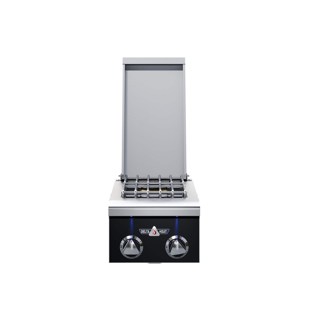 Delta Heat Delta Heat 12" Double Side Burner, Black control panel