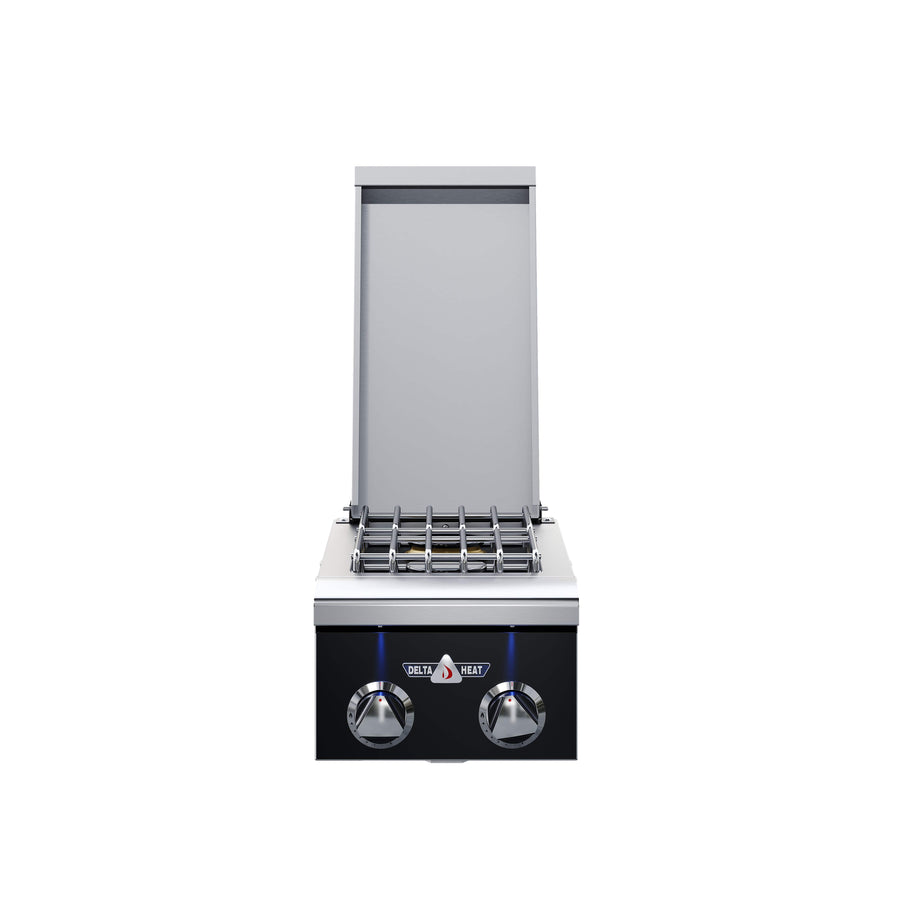 Delta Heat Delta Heat 12" Double Side Burner, Black control panel