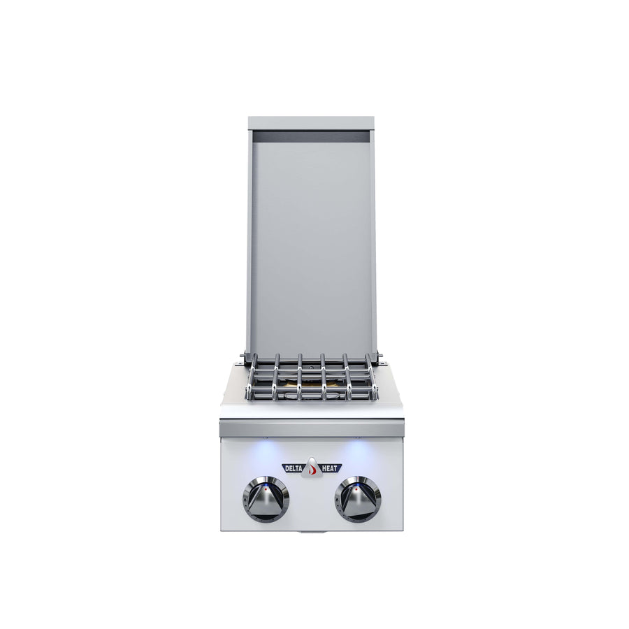 Delta Heat Delta Heat 12" Double Side Burner, White control panel