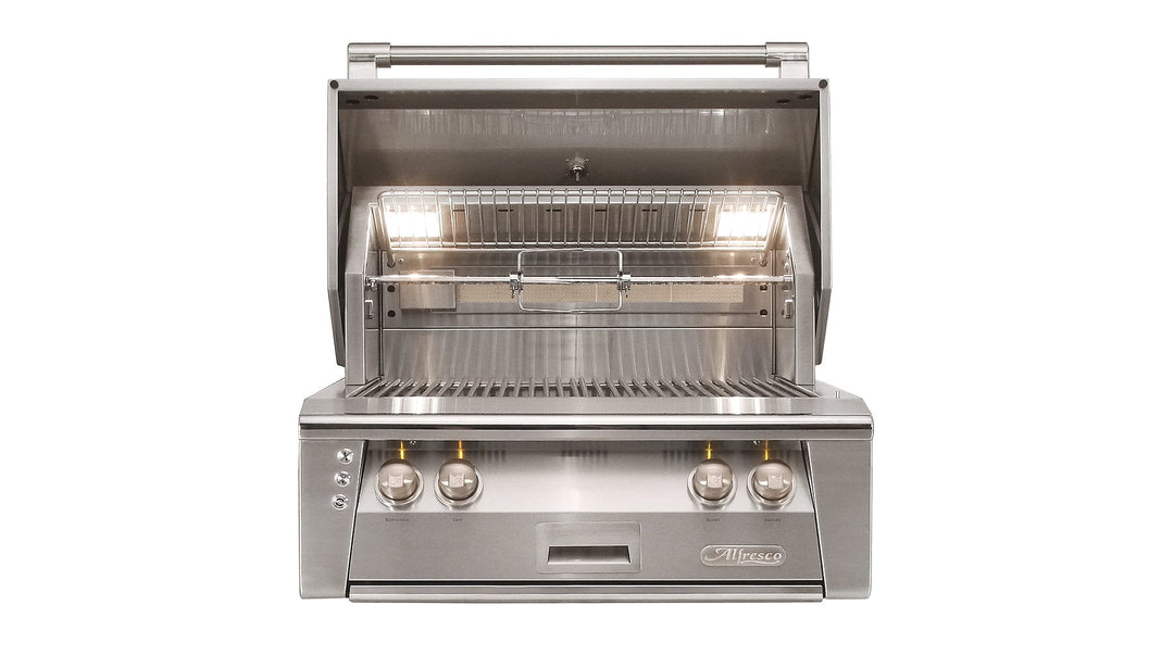 Alfresco 30" Built-in Grill, 2 Burner, Rotis