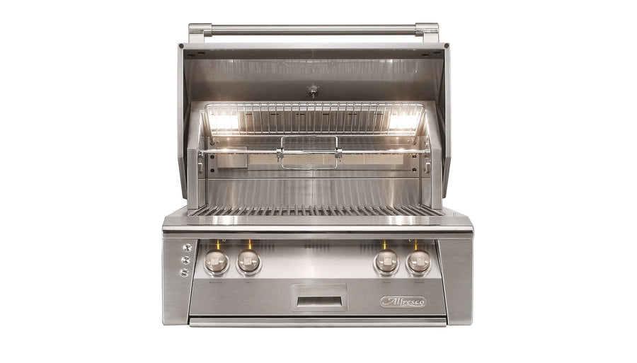 Alfresco 30" Built-in Grill, 2 Burner, Rotis