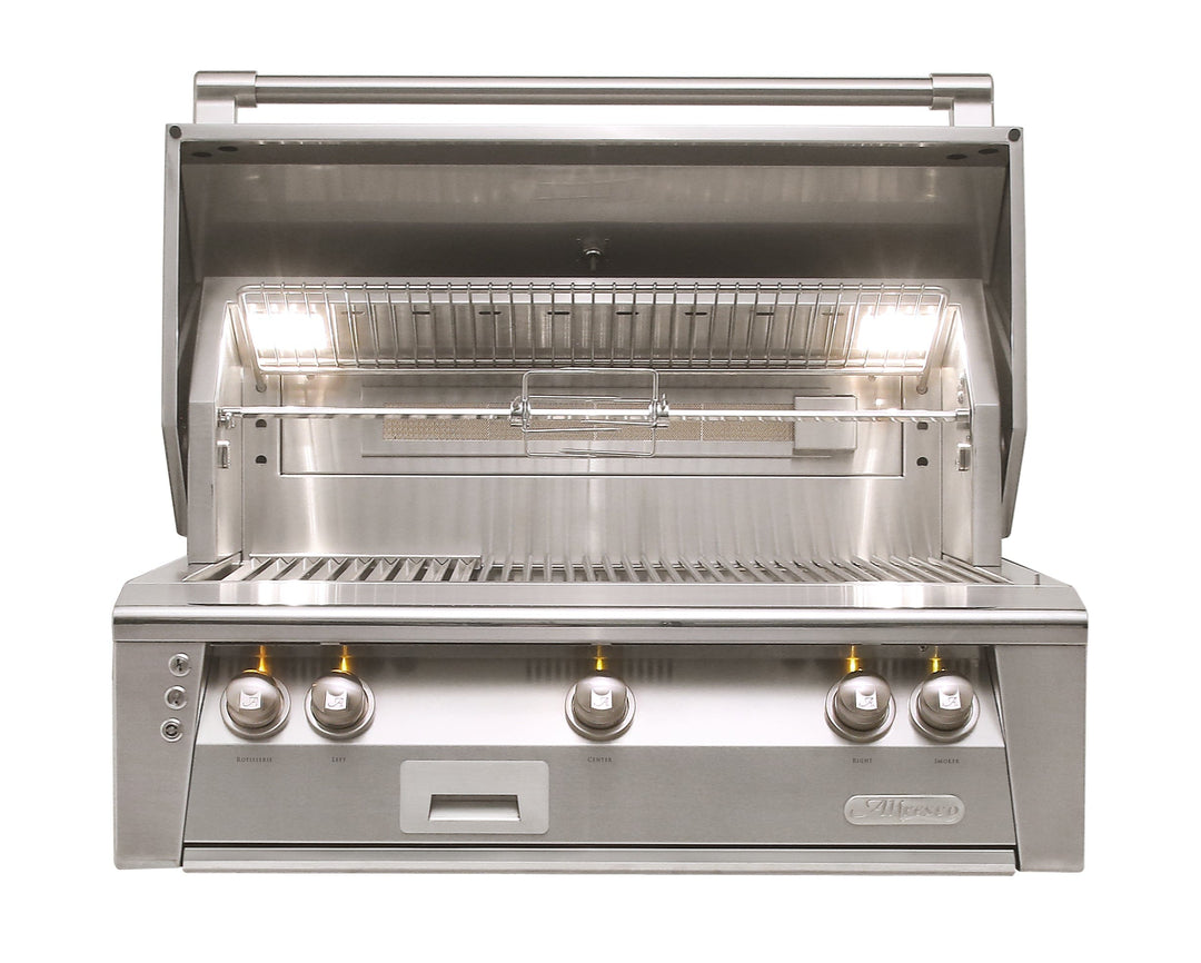 Alfresco 36" Built-in Grill, 3 Burner, Rotis, Smoker