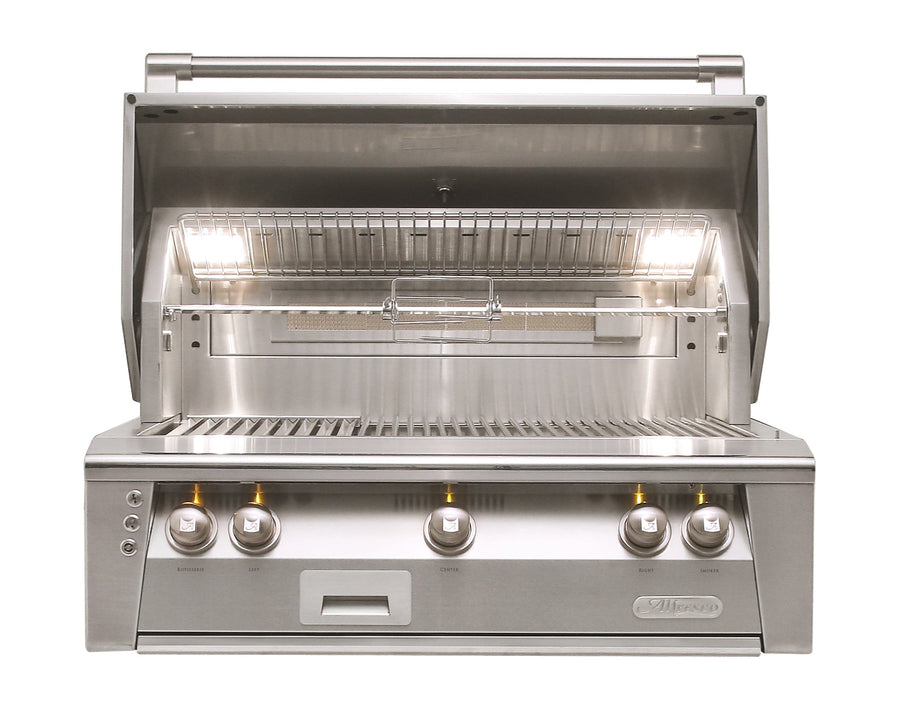Alfresco 36" Built-in Grill, 3 Burner, Rotis, Smoker
