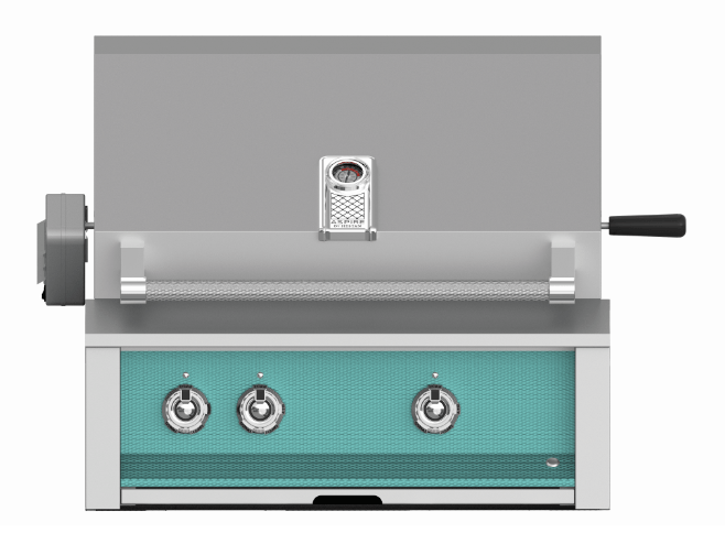 Hestan ASPIRE Grill Built-In 3 U-Burner Rotisserie 36"