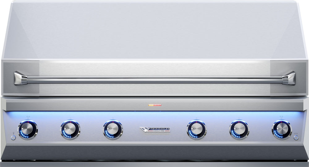 Twin Eagles 54” EAGLE ONE Gas Grill with Black Glass Infrared Rotis Burner & Sear