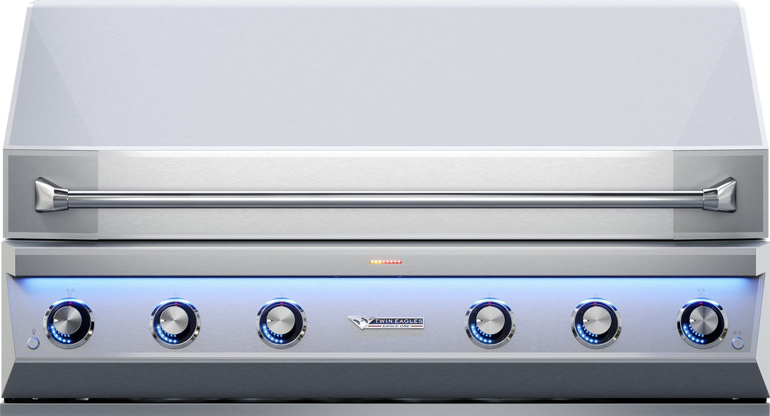 Twin Eagles 54” EAGLE ONE Gas Grill with Black Glass Infrared Rotis Burner & Sear