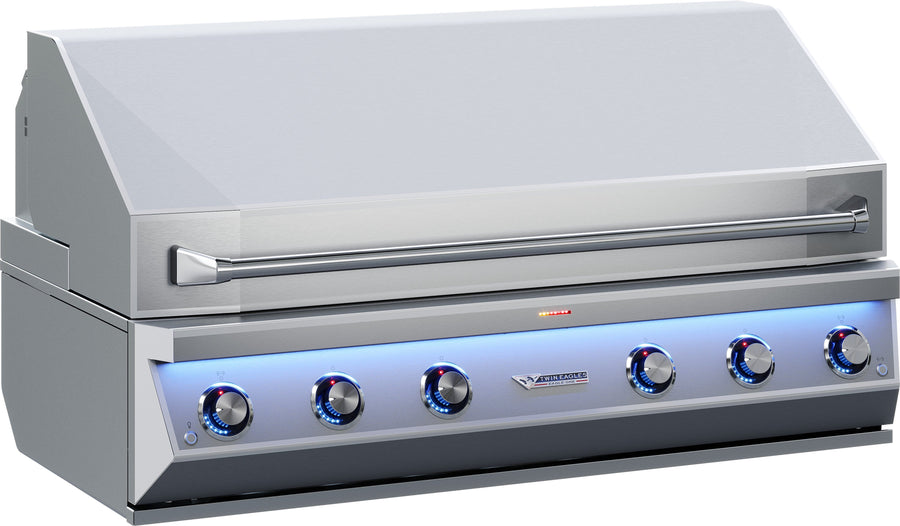 Twin Eagles 54” EAGLE ONE Gas Grill with Black Glass Infrared Rotis Burner & Sear