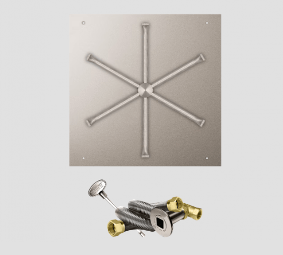 Fire Gear MT Stainless Steel Square Flat Burner System
