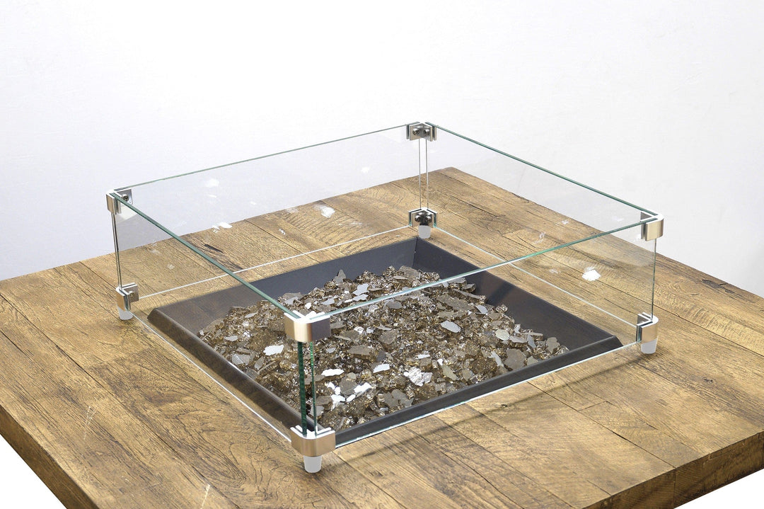 American Fyre Designs Square Glass Wind Guard