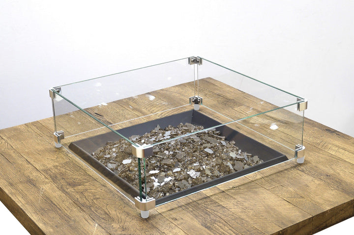 American Fyre Designs Square Glass Wind Guard