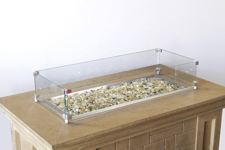 American Fyre Designs Rectangular Glass Wind Guards