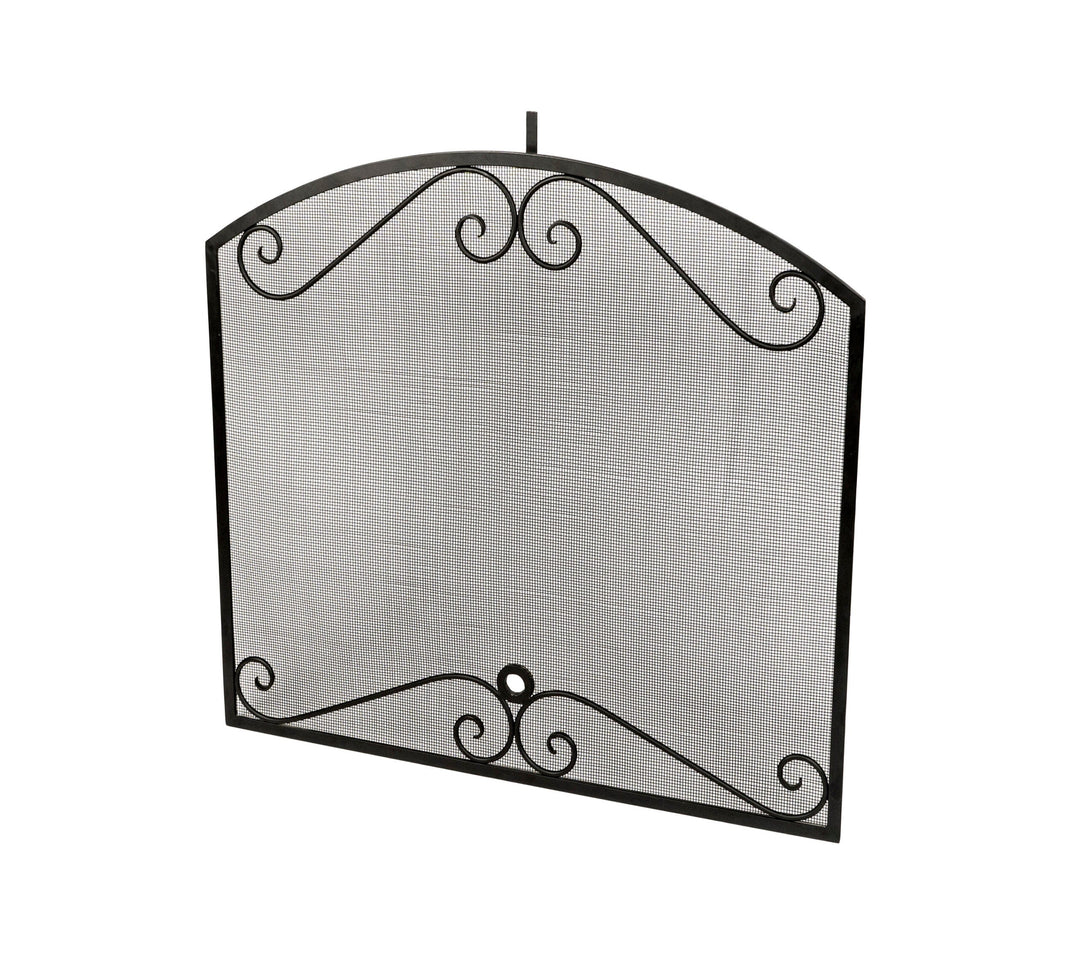 American Fyre Designs Arched Black Scroll Screen