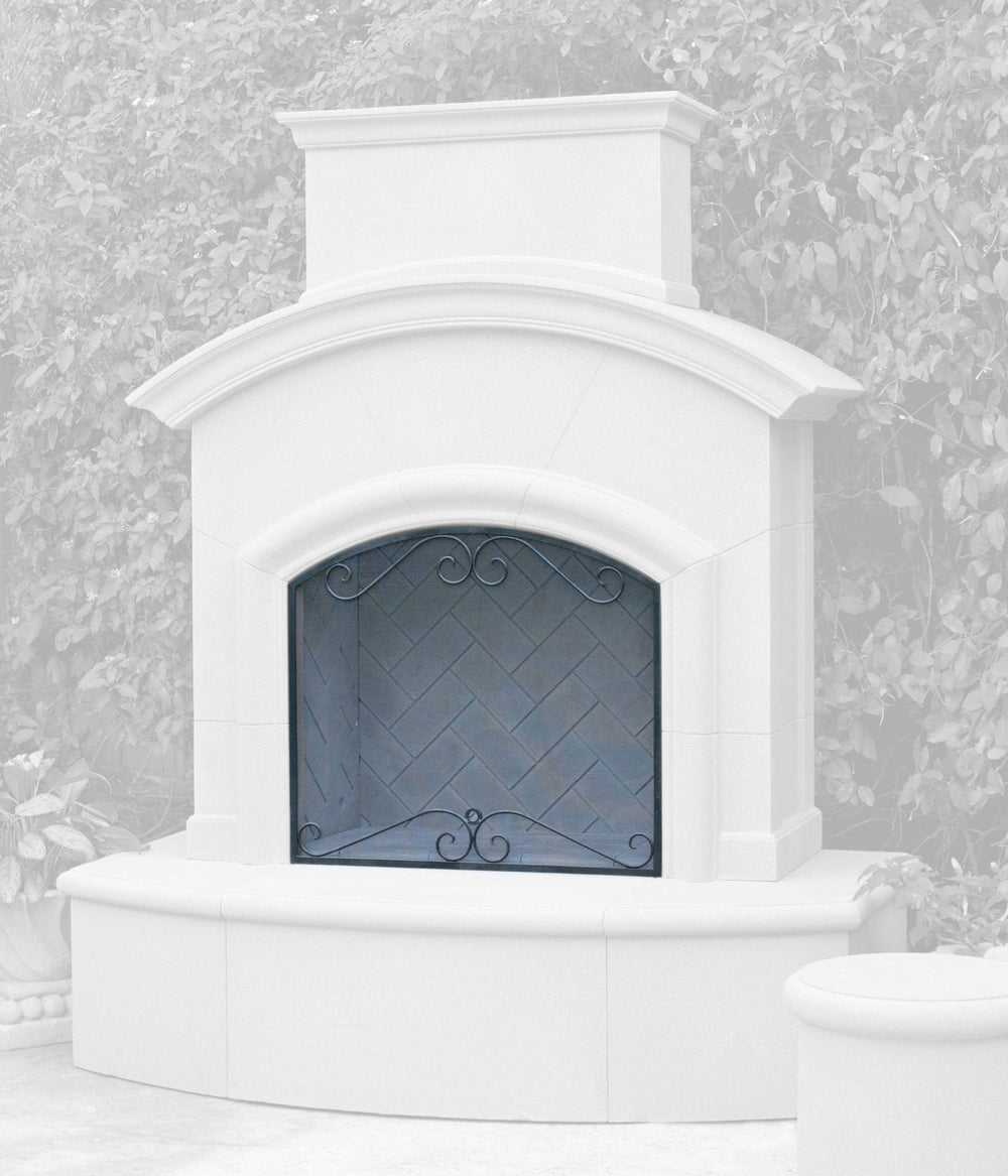 American Fyre Designs Arched Black Scroll Screen