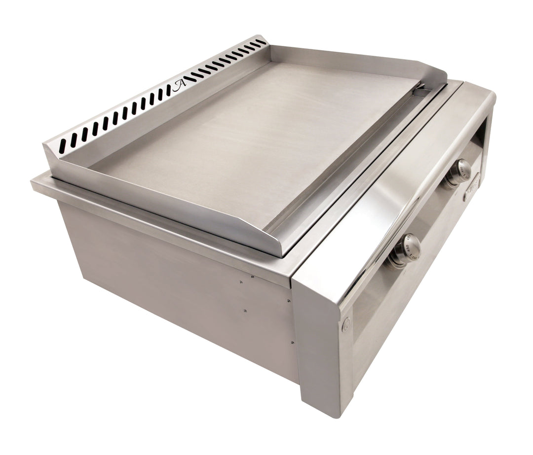 Alfresco 30” BUILT-IN GRIDDLE DUAL-ZONE GAS GRIDDLE