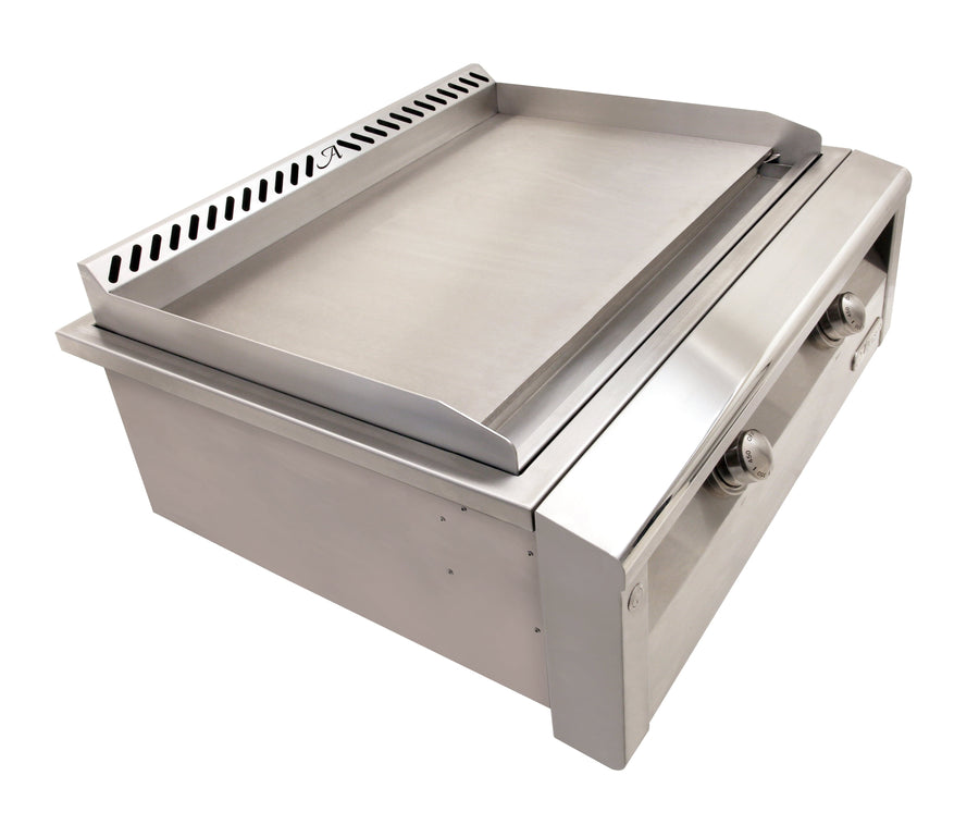 Alfresco 30” BUILT-IN GRIDDLE DUAL-ZONE GAS GRIDDLE