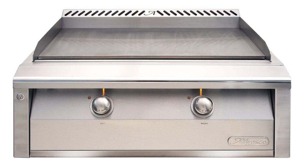 Alfresco 30” BUILT-IN GRIDDLE DUAL-ZONE GAS GRIDDLE