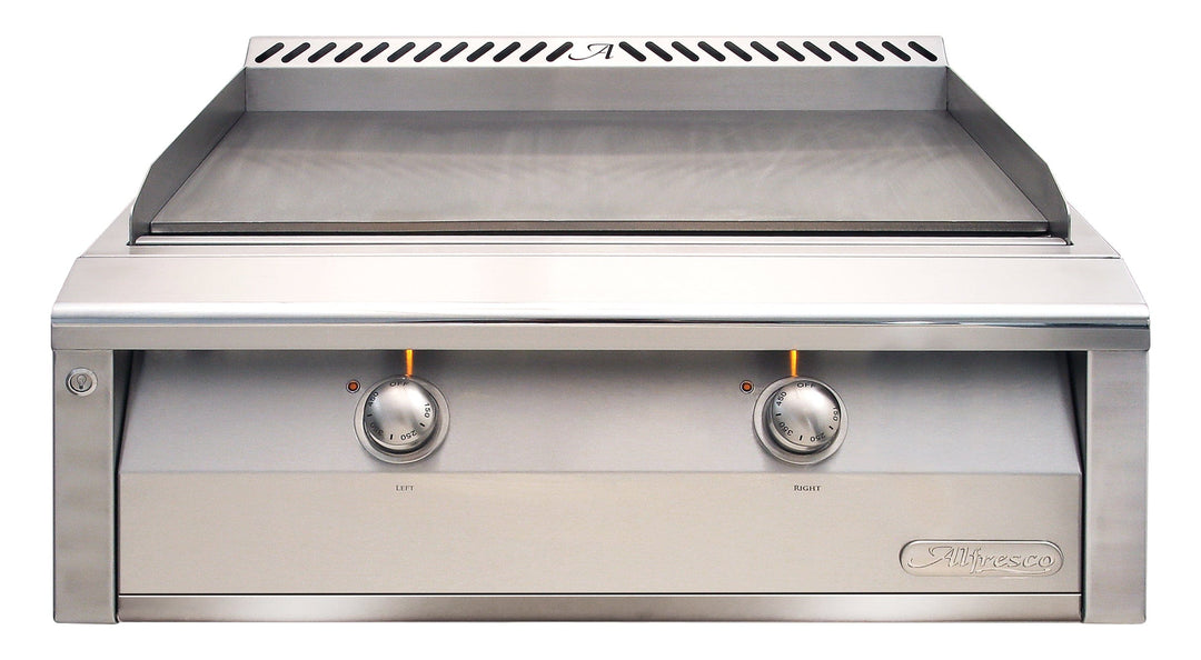 Alfresco 30” BUILT-IN GRIDDLE DUAL-ZONE GAS GRIDDLE
