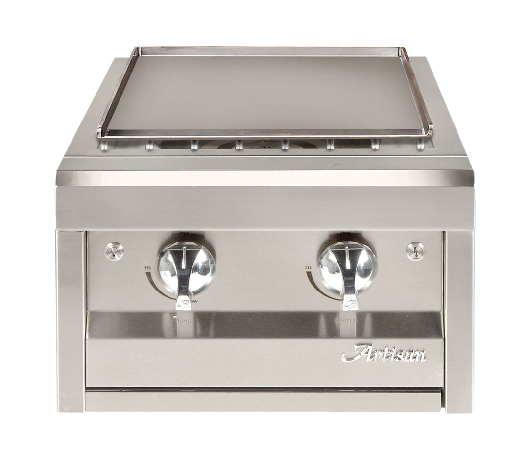 Artisan Artisan Built-in Double Side Burner Shelf Mount for Cart Use W/ Folding Shelves