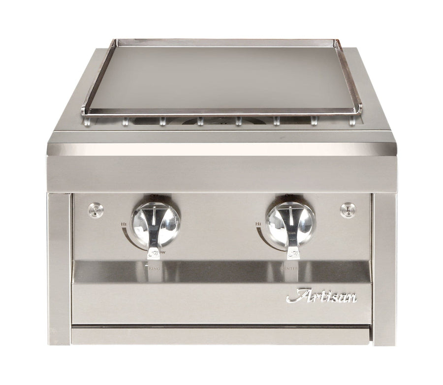 Artisan Artisan Built-in Double Side Burner Shelf Mount for Cart Use W/ Folding Shelves