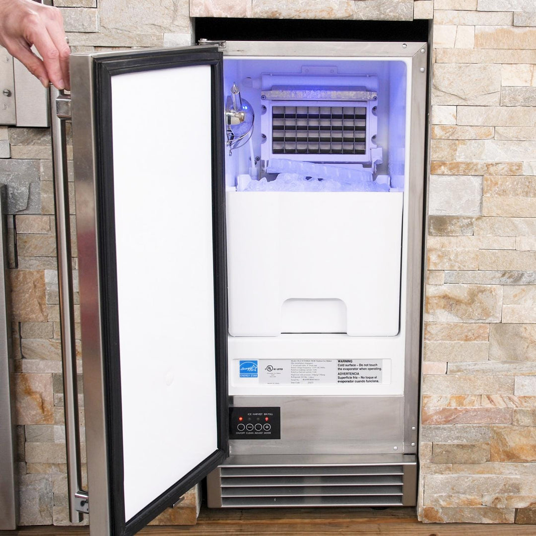 Blaze Blaze 50 Lb. 15-Inch Outdoor Rated Ice Maker w/ Gravity Drain