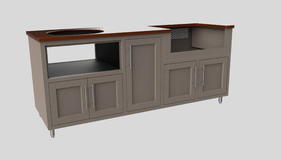 Coastal Island Coastal 83-KDG with Powder Coated Aluminum Countertop