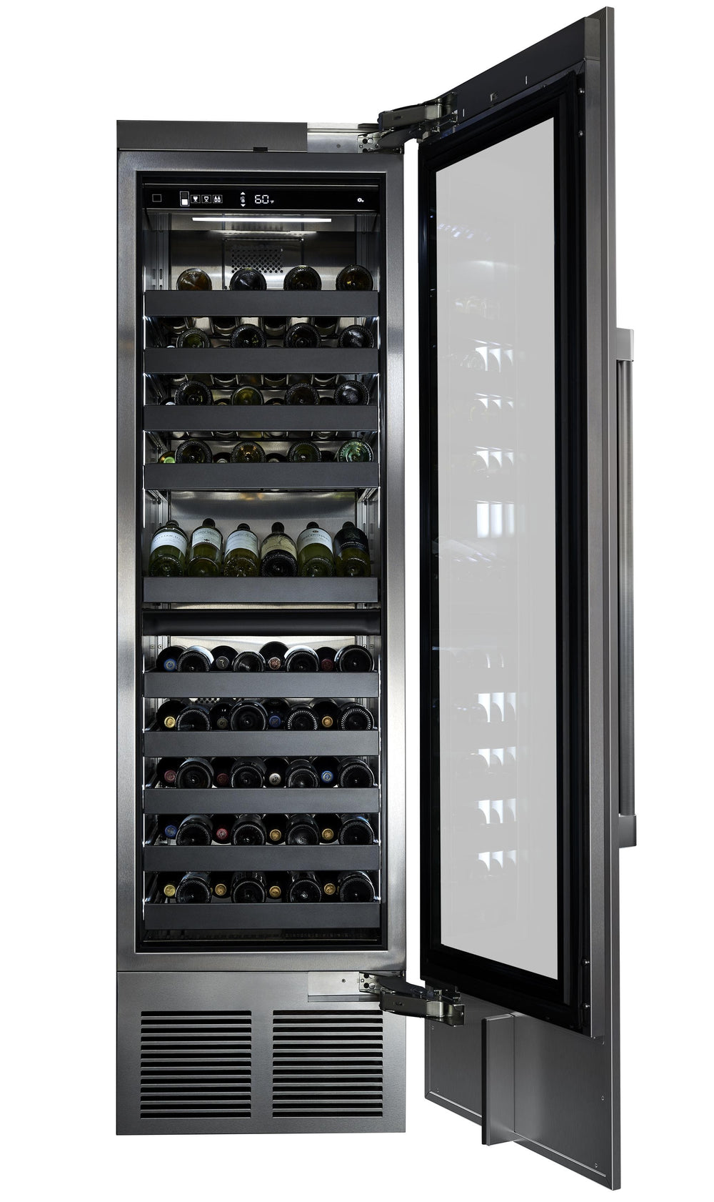 Perlick 24" Column Wine, Dual Zone, Solid Overlay Ready, Hinged Left