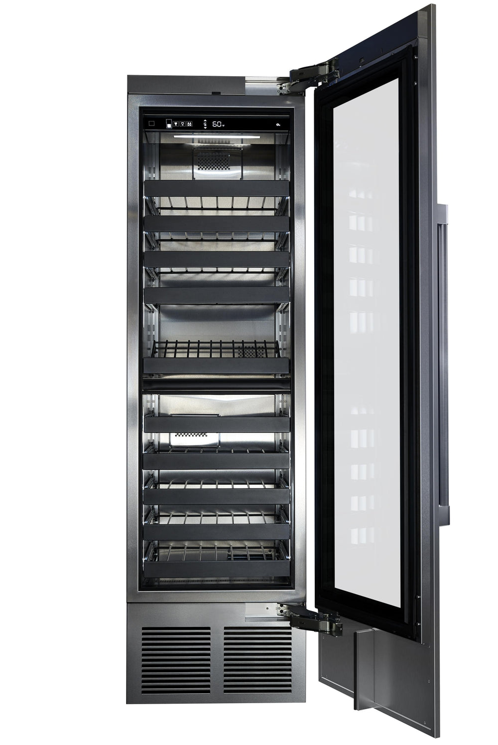 Perlick 24" Column Wine, Dual Zone, Solid Overlay Ready, Hinged Left