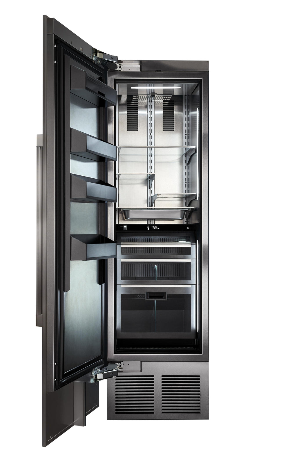 Perlick 24" Column Refrigerator, Solid Overlay Ready, Hinged Left