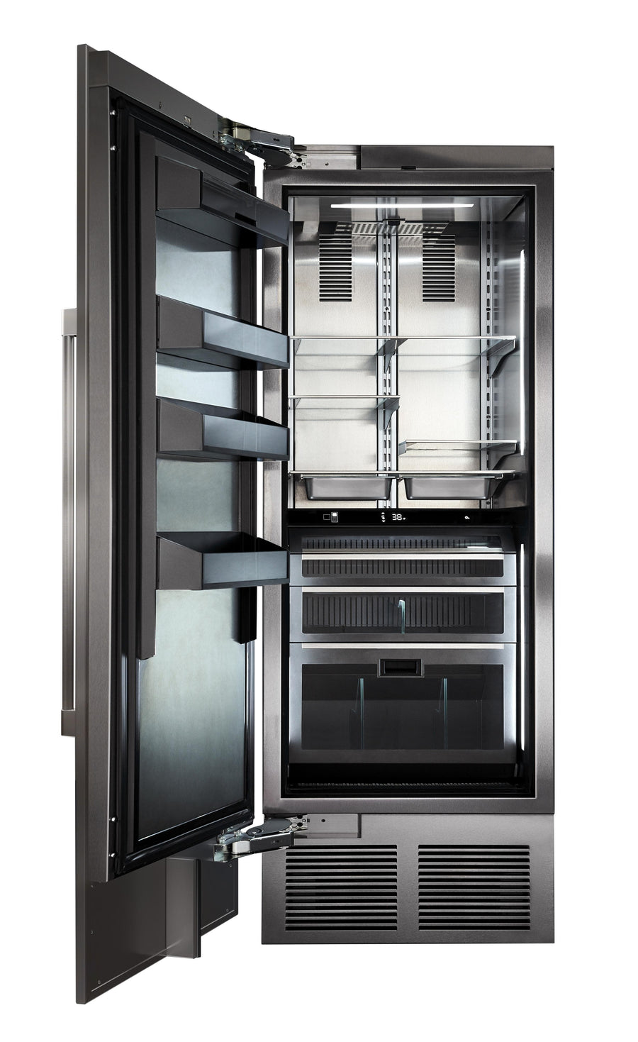 Perlick 30" Column Refrigerator, Solid Overlay Ready, Hinged Left