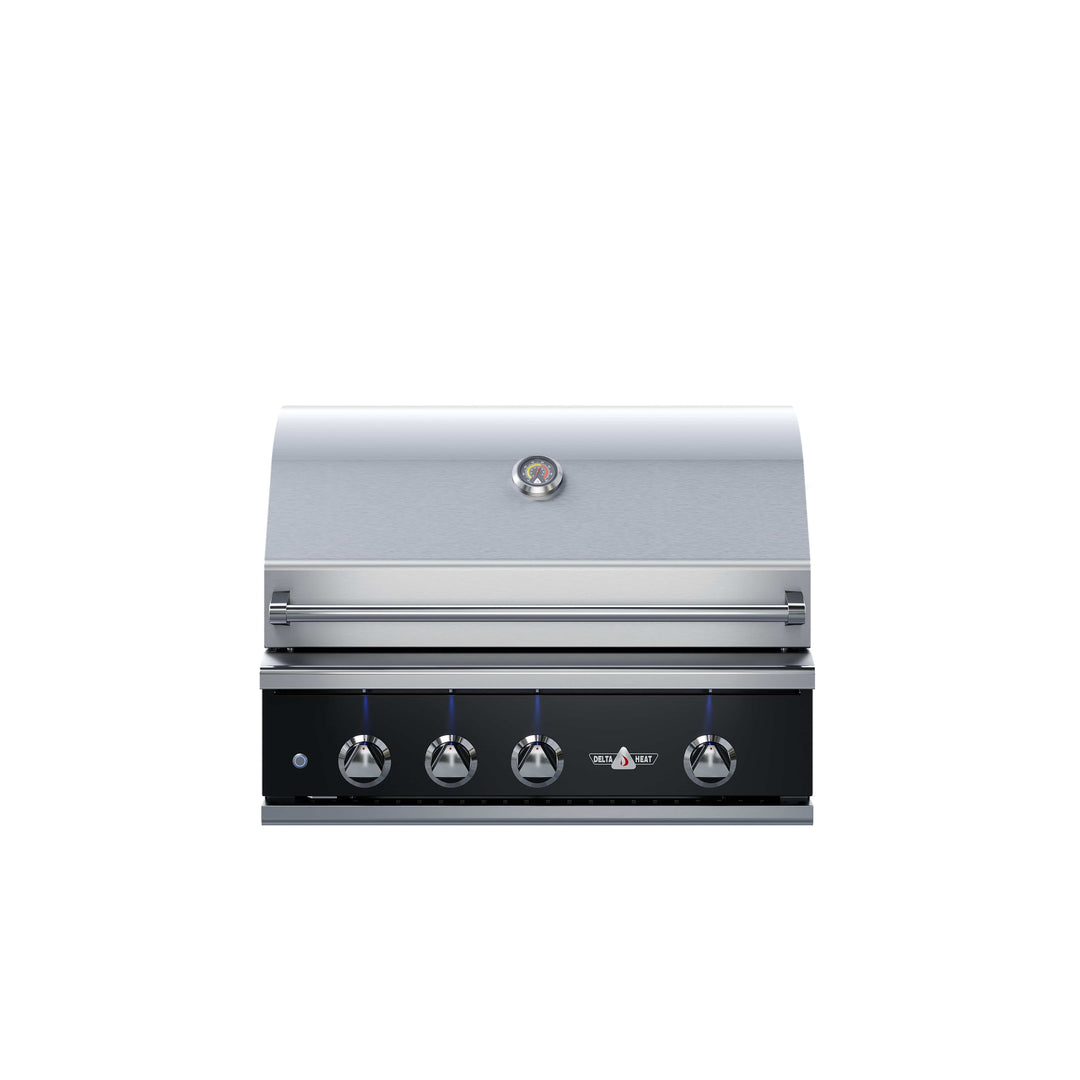 Delta Heat 32" Gas Grill w/ Infrared Rotisserie & Sear Zone, Black Control Panel