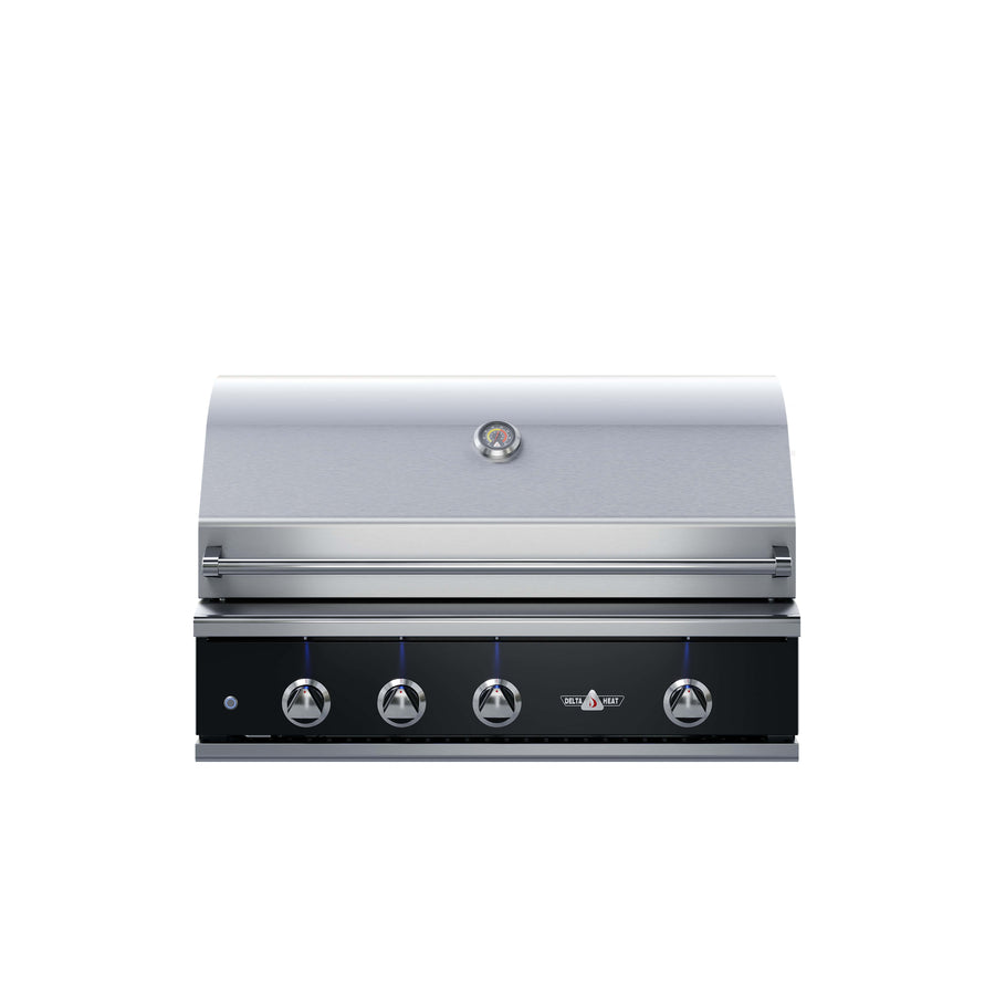 Delta Heat 38" Gas Grill w/ Infrared Rotisserie & Sear Zone, Black Control Panel