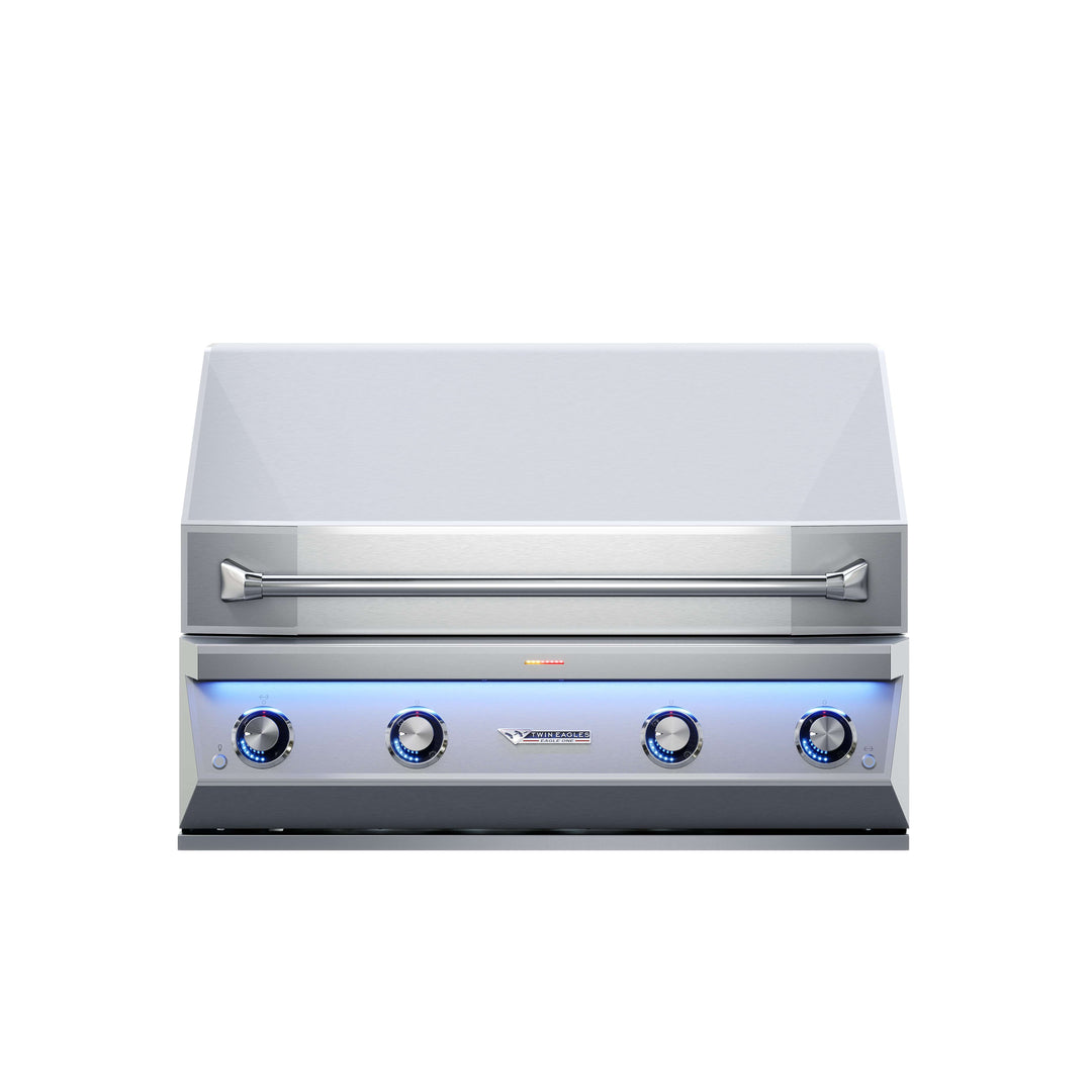 Twin Eagles 42” EAGLE ONE Gas Grill with Black Glass Infrared Rotis Burner & Sear Zone